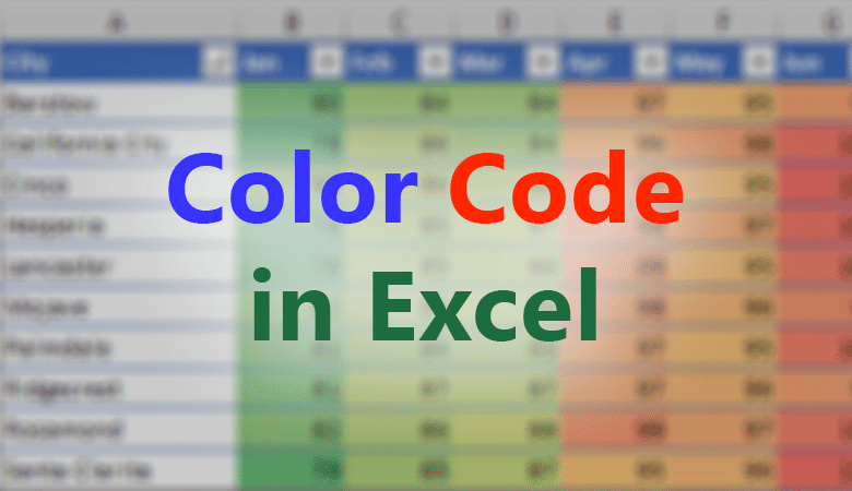 How to color code in excel