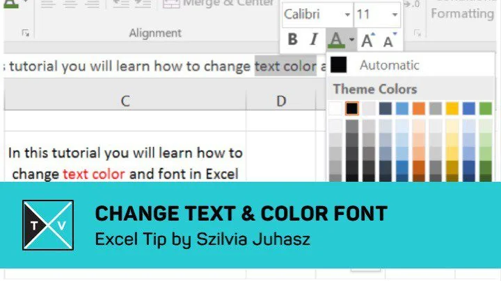 Change Text Color & Font In Excel – “How To” Tutorial