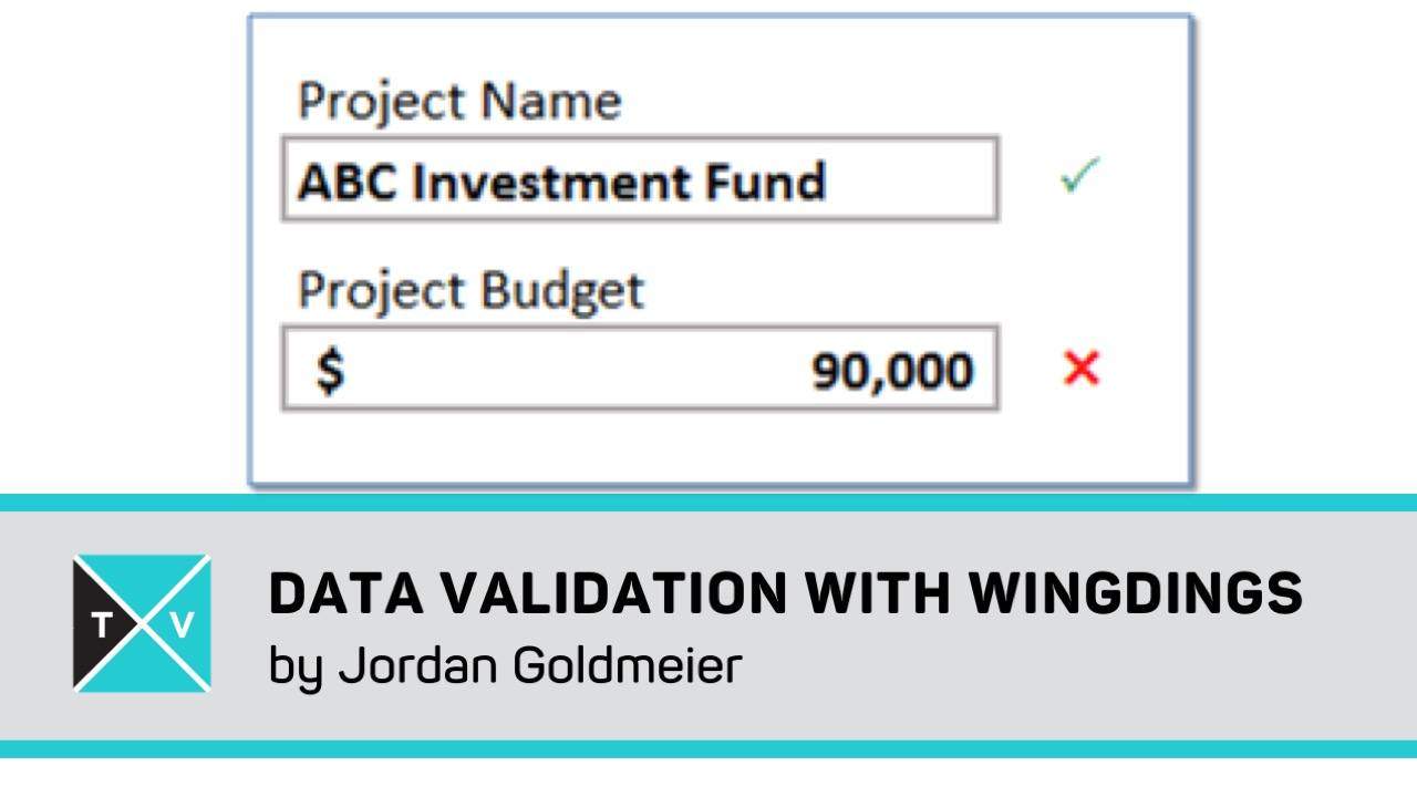 Custom Data Validation in Excel with Wingdings