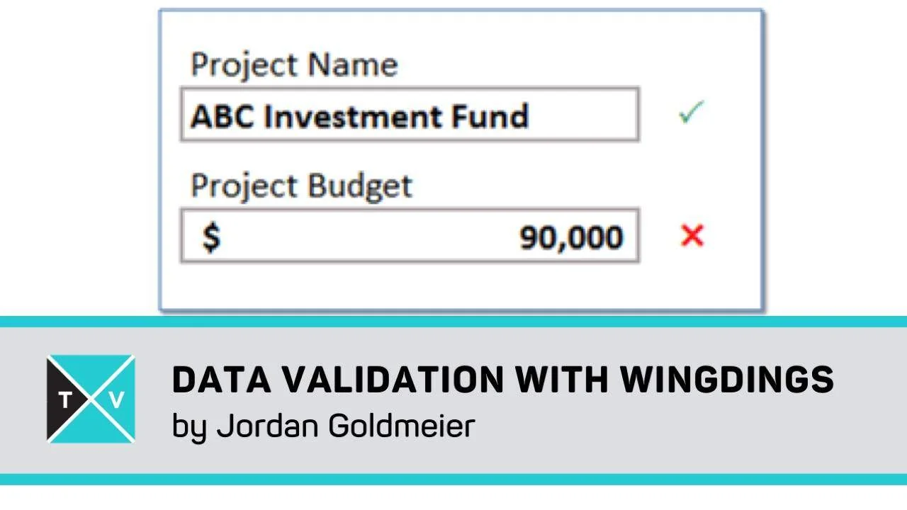 Custom Data Validation in Excel with Wingdings